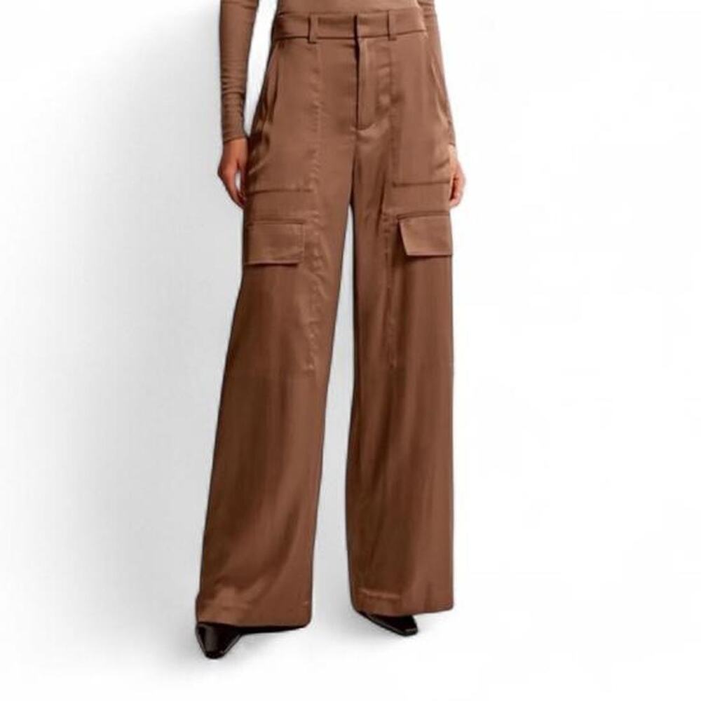 Abercrombie & Fitch Brown Wide-Leg Cargo Pants